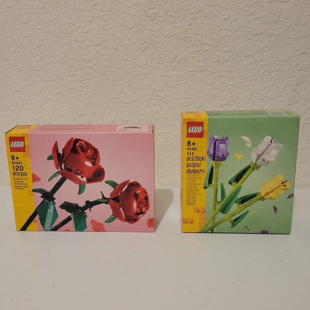 LEGO ROSE 40460 and TULIPS 40461